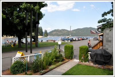 View from the park to the marina